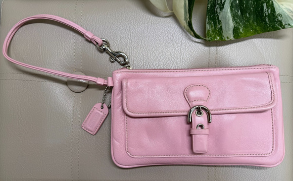 Coach Handbags - Vintage Coach Purse, Barbie Pink Wristlet Clutch, Very Good Condition